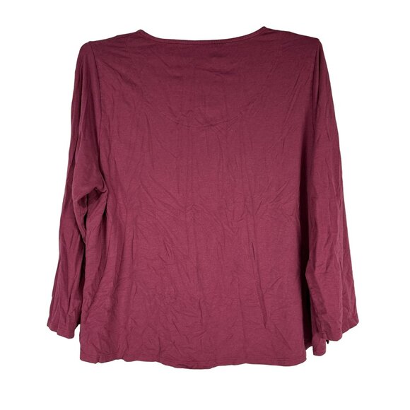 Texere Women's Swoop Neck Long Sleeved Blouse Size 2XP Petite Purple - Picture 3 of 6